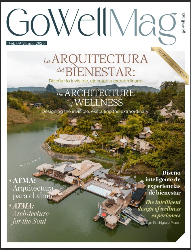 Portada de la edición actual de GoWellMag: La arquitectura del bienestar